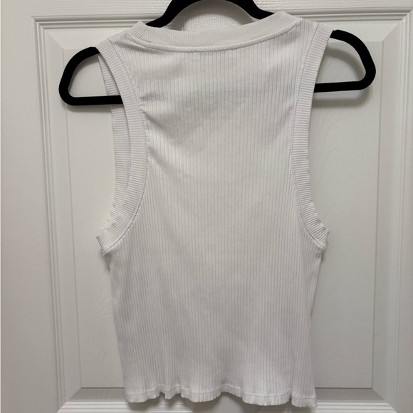 ZARA White Sleeveless Ribbed Camisole/ Tank - Picture 2 of 4